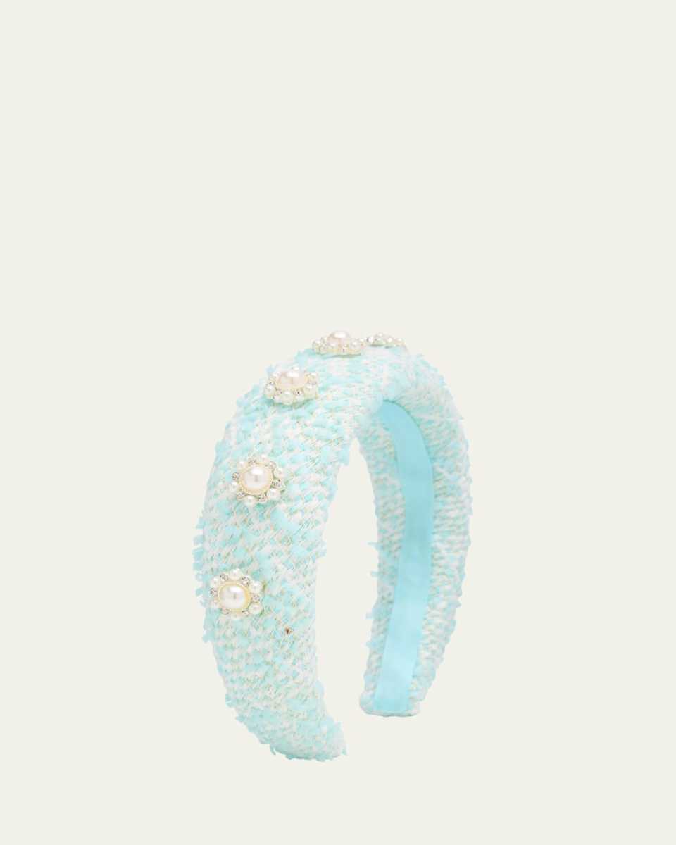 Girl's Pearly Embellished Boucle Headband